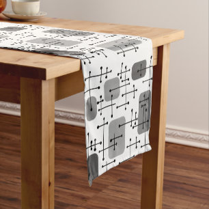Chemin De Table Court 1950 Eames Era Art Crosshairs Grey