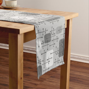 Chemin De Table Court 1950 Eames Era Art Crosshairs Grey