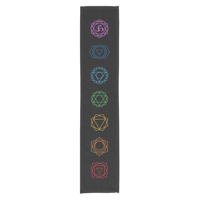 Chemin De Table Court 7 Chakras Courte Table Runner (Devant)
