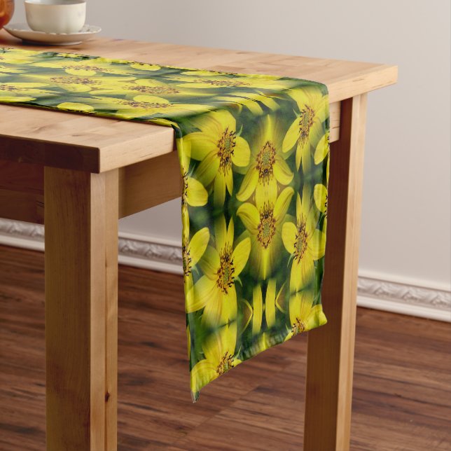 Chemin De Table Court Abstrait de tournesol Maximillian (In Situ)