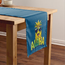 Aloha Pineapple Collection Runner Table Turquoise
