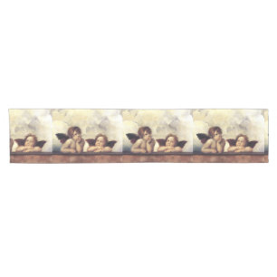 Chemin De Table Court ANGELS / Cherubs ailés , Nuages Raffaello Sanzio