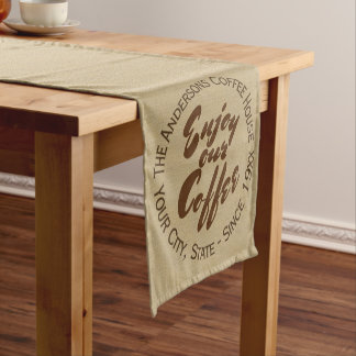 Chemin De Table Court "Appréciez notre café" à la maison ou les affaires