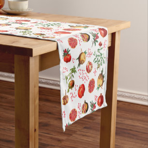 Chemin De Table Court Aquarelle grenade Motif de fruits méditerranéen