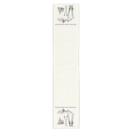 Chemin De Table Court Aquarelle rustique Ski neige montagne hiver