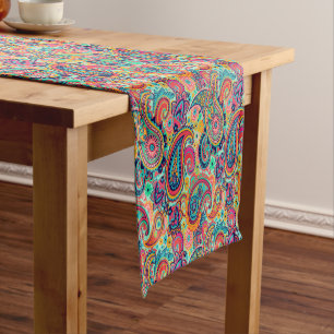 Chemin De Table Court Arc-en-ciel lumineux Paisley