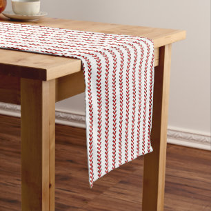 Chemin De Table Court Art de motif de rayures verticales de points de