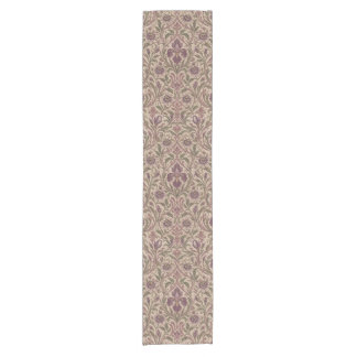 Chemin De Table Court Art Nouveau vintage Iris & Passionflower Damask