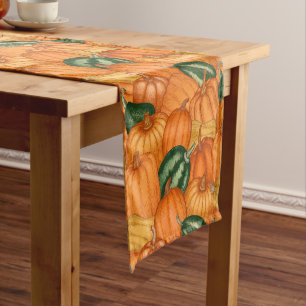 Chemin De Table Court Automne automne Thanksgiving Citrouilles Table Run