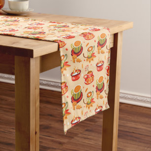 Chemin De Table Court Automne Cosy Citrouille épice court coureur de tab