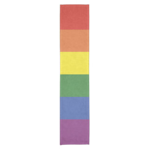 Chemin De Table Court Bandes arc-en-ciel
