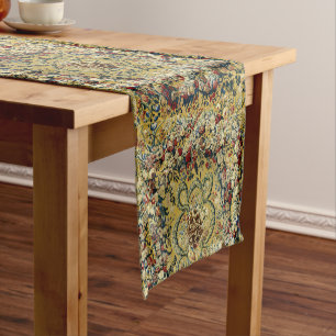 Chemin De Table Court Baroque Rococo Fleur Garland Tapisserie Imprimer