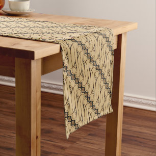 Chemin De Table Court Batik Parang, Motif indonésien, Javanais, Ethnique