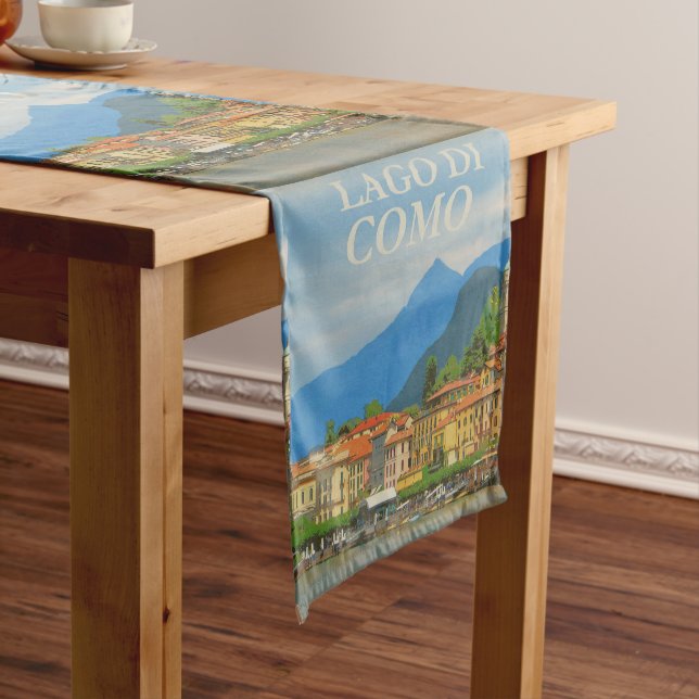 Chemin De Table Court Bellagio Italie Poster Table Runner (In Situ)