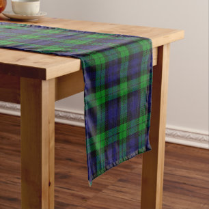Chemin De Table Court Black Watch Campbell Tartan