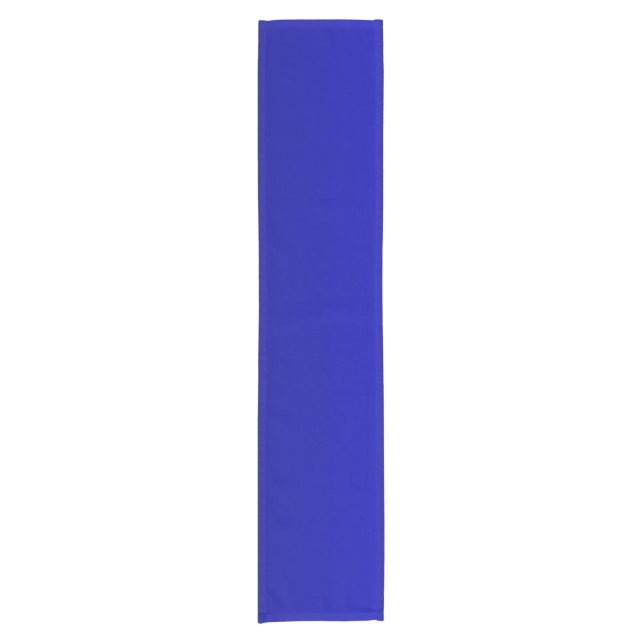 Chemin De Table Court Bleu de cobalt électrique solide (Devant)