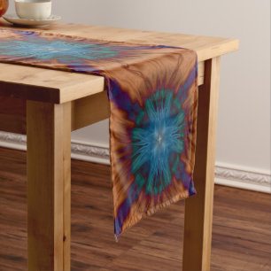 Chemin De Table Court Bleus de cuivre