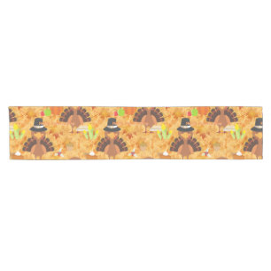 Chemin De Table Court bon thanksgiving dinde tablerunner table runner