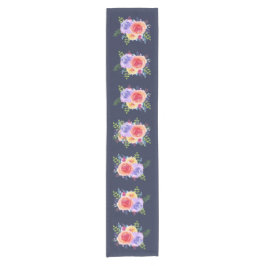 Chemin De Table Court Bouquet Floral Rose