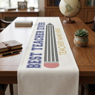 Chemin De Table Court Cadeau personnalisé Meilleur Professeur - Cadeau P