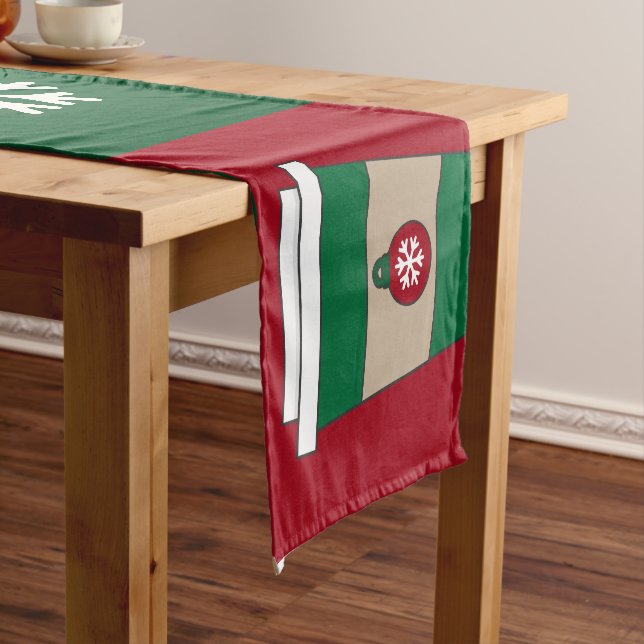 Chemin De Table Court Cafés de Noël Flèches de neige (In Situ)