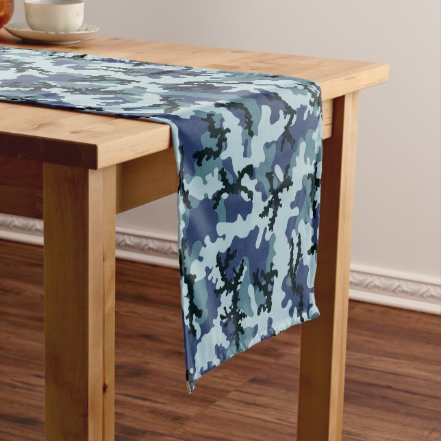 Chemin De Table Court Camouflage de la marine (In Situ)