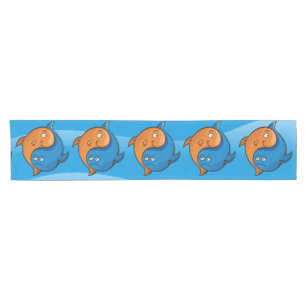 Chemin De Table Court Caricature de poisson Yin Yang