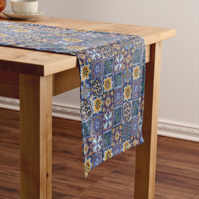Chemin De Table Court Carreaux Talavera mexicains  (In Situ)