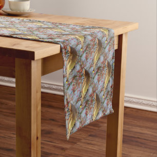 Chemin De Table Court Cèdre cirage Motif animal