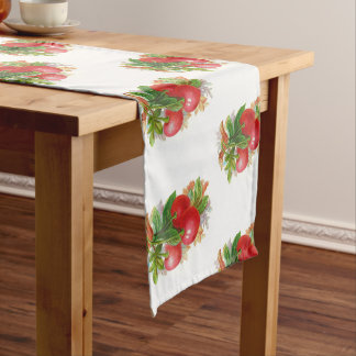 Chemin De Table Court Cerises vintages