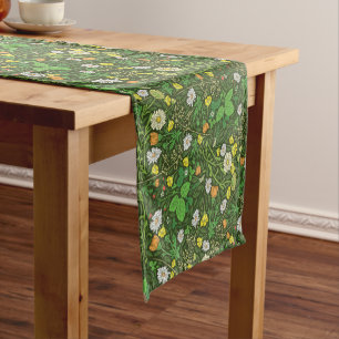 Chemin De Table Court Chamomille, Fraises, Beurre