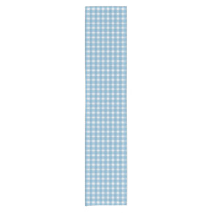 Chemin De Table Court Charme Gingham Bleu