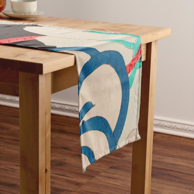 Chemin De Table Court Cherry Blossom Japonais Floral Print (In Situ)
