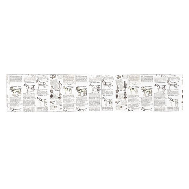 Chemin De Table Court Cheval Antique Publicité Journal Art (Horizontal)