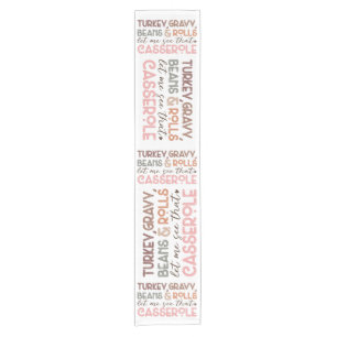 Chemin De Table Court Chic Fun Thanksgiving Turquie haricots Casserole