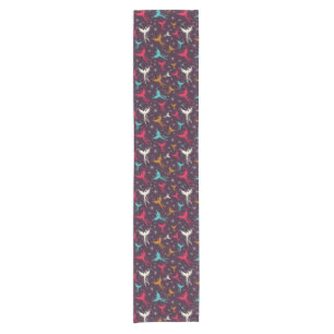 Chemin De Table Court Chiffre motif d'oiseaux de Phoenix