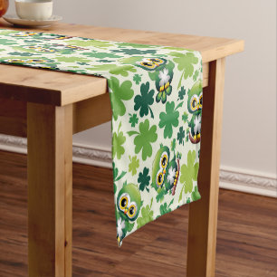 Chemin De Table Court Chouette Bébé Mignon Saint Patrick Dessin Animé