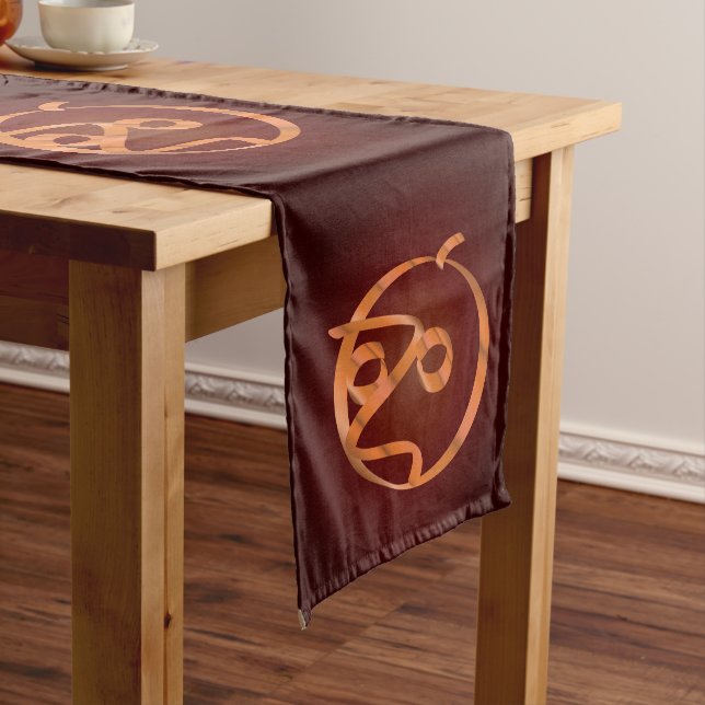 Chemin De Table Court Citrouille d'Halloween (In Situ)