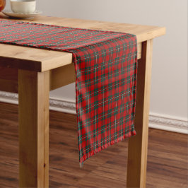 Chemin De Table Court Clan MacGregor Red et Forest Green Tartan