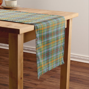 Chemin De Table Court Clan O'Brien Tartan Motif Irish Plaid