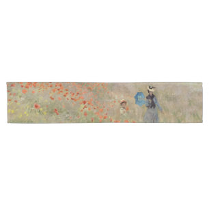 Chemin De Table Court Claude Monet - Champ de coquelicots
