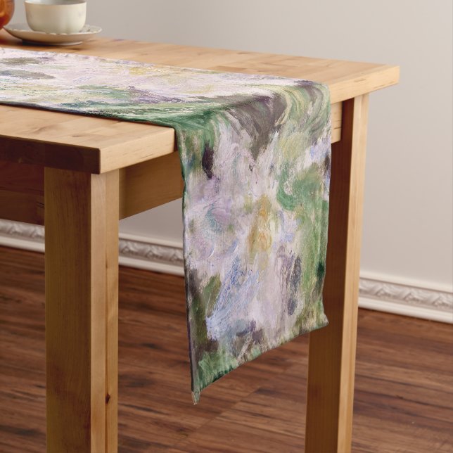 Chemin De Table Court Claude Monet - Clematis blanc (In Situ)