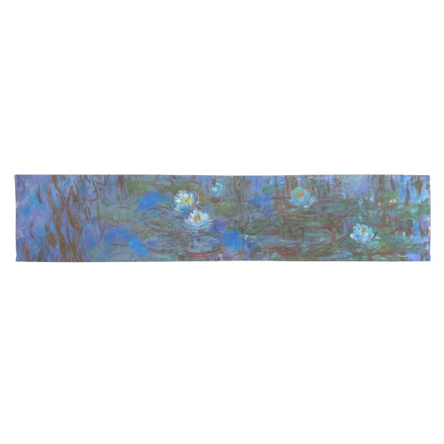 Chemin De Table Court Claude Monet - Lys d'Eau Bleue (Horizontal)