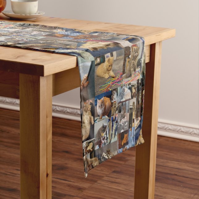 Chemin De Table Court Collage photo Kitten, Coureur de table (In Situ)