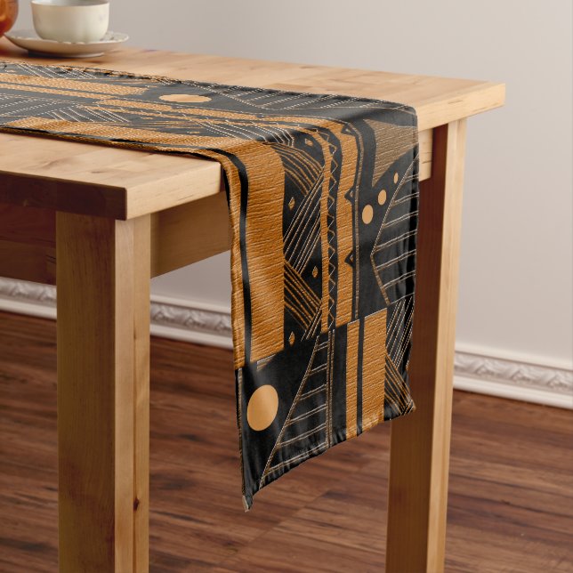Chemin De Table Court Conception Afrocentrique Contemporaine (In Situ)