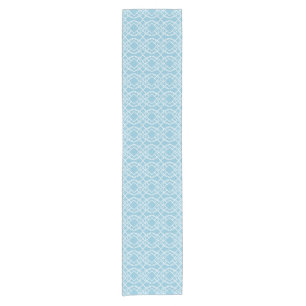 Chemin De Table Court Conception bleue de treillis d'oeufs de merles de