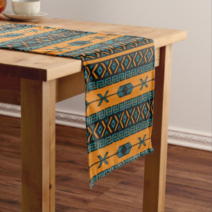 Chemin De Table Court Conception tribale de sud-ouest de motif