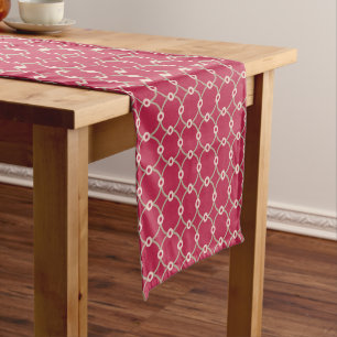 Chemin De Table Court Connectivité nucléaire - magenta - motif continu.