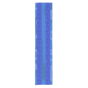 Chemin De Table Court Cool Chic Bleu Géométrique Bleu Bande Coureur de t