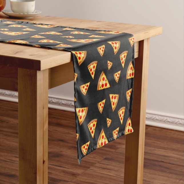 Chemin De Table Court Cool et fun pizza tranches motif (In Situ)